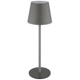 Globo 58488G-LED Dodirna prigušiva punjiva spoljna stona lampa VANNIE 3W/5V IP54 1800mAh siva | Eponuda.com