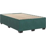 vidaXL Box spring postelja z vzmetnico temno zelena 120x200 cm žamet | Shoptok.si