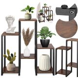 springos metalni stalak za cvijeće sa 6 polica, crni, visina 79 cm | shoptok.hr