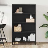 vidaXL Polica za knjige crna 80,5x35x139 cm izrađeno drvo | shoptok.hr