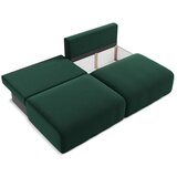 Makamii Temno zelena žametna raztegljiva/s prostorom za shranjevanje sedežna garnitura 216 cm Kalena – | Shoptok.si