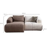Atelier Del Sofa Kutni namještaj Sofia, 200x155x105 cm, Smeđe-bijela | Eponuda.ba