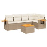  6-dijelni set vrtnih sofa s jastucima bež od poliratana | shoptok.hr