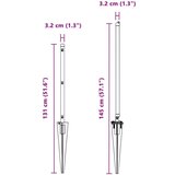  Stolpi za ograjo s konico 26 kosov Ø32 mm 100 cm Cinkana jeklo | Shoptok.si