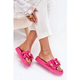 Boto Women's Slippers With Bow And Gold Brooch Fuchsia Lynara | shoptok.hr