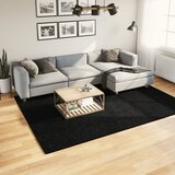 vidaXL Košata preproga moderna črna 200x280 cm Cene
