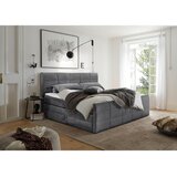 MID.YOU POSTELJA BOXSPRING 180 cm x 200 cm , tekstil, leseni material temno siva | Shoptok.si