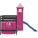  Dječji krevet na kat s tornjem rozi 90x200 cm masivna borovina | shoptok.hr