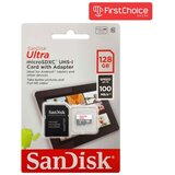 San Disk Ultra microSDXC 128GB + SD Adapter 100MB/s Class 10 UHS-I | Shoptok.si