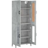  Visoka komoda siva betona 69 5x34x180 cm od konstruiranog drva | shoptok.hr