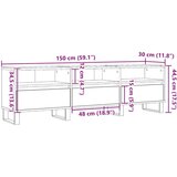 vidaXL TV ormarić Artisan hrast 150x30x44,5 cm izrađeno drvo | shoptok.hr