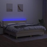  box spring s madracem LED krem 160x200 cm od tkanine | shoptok.hr