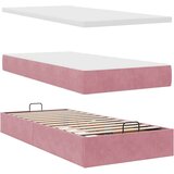 vidaXL Otomanski okvir kreveta s madraca ružičasti 90x190cm baršunasti | shoptok.hr
