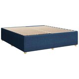  Boxspring - Krevet s oprugama i madracem plavi 200 x 200 cm od tkanine - Plava 200 x 200 cm Blok s kvadratima | shoptok.hr