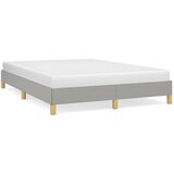 Maison Chic Posteljni okvir - Dvoposteljna postelja - Zakonska postelja brez vzmetnice svetlo siv 140x200 cm tkanina-J12522, (21771960) | Shoptok.si
