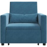 SOFA na razvlačenje Singl s kotačima Plava Baršun | Eponuda.com