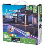 Aigostar LED RGB prigušiva solarna traka LED/5W/3,2V 5+2m IP65 + daljinski upravljač | Eponuda.com
