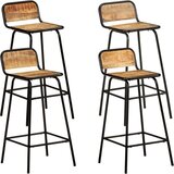  Barski stoli 4 kosi trden mangov les, (20699545) | Shoptok.si
