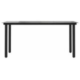  5-dijelni vrtni blagovaonski set s jastucima poliratan i staklo Smeđa 160 x 80 x 74 cm | shoptok.hr