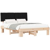  Posteljni okvir z oblazinjenim vzglavjem Črna 150 x 200 cm, (5000101425) | Shoptok.si