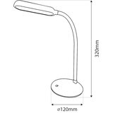  LED prigušiva dodirna fleksibilna stona lampa LED/6W/5V USB 1200 mAh bela | Eponuda.com