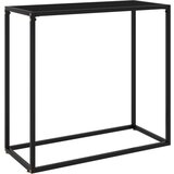 Konzolni stol crni 80 x 35 x 75 cm od kaljenog stakla Cijene