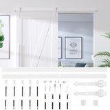  Komplet za klizna vrata 183 cm čelični bijeli | shoptok.hr