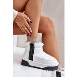D.Franklin Low Snow Boots On Thick Sole White Cene