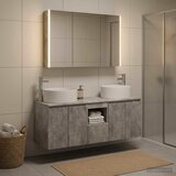  Set ormarića za kupaonicu 4 kom. Betonska siva | shoptok.hr
