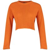 Trendyol Sweater - Orange - Oversize Cene
