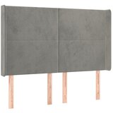 vidaXL Vzglavje z ušesi svetlo sivo 147x16x118/128 cm žamet, (20793751) Cene