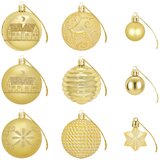  Set božićnih kuglica 88 kom. Zlatno Ø 6 cm Plastika | shoptok.hr
