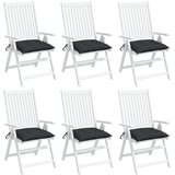  Jastuci za stolice 6 kom crni 40 x 40 x 7 cm od tkanine Oxford | Eponuda.com