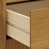  Visoka komoda sa staklenim vratima FLAM 92x40x122,5 cm borovina | Eponuda.ba