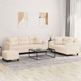  3-dijelni set sofa s jastucima bež od mikrovlakana | shoptok.hr