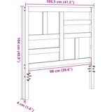  Naslonjalo za posteljo Voščeno rjava 105.5 x 4 x 104 cm | Shoptok.si