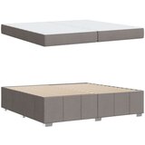  konstrukcija postelje z vzmetnico taupe 200 x 200 cm blago, (5000069821) | Shoptok.si
