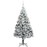vidaXL Umjetno božićno drvce s 300 LED svjetlima Zelena 210 x 135 cm | shoptok.hr