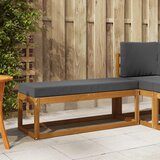  Vanjska klupa s jastukom Prirodna i antracit 115 x 43 x 45 cm | shoptok.hr