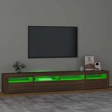 TV ormarić s LED svjetlima boja smeđeg hrasta 240x35x40 cm | shoptok.hr
