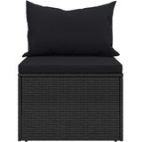  4-dijelni set vrtnih sofa od poliratana s jastucima crni | shoptok.hr