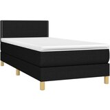  Box spring postelja z vzmetnico LED črna 80x200 cm blago, (20726888) | Shoptok.si