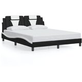 vidaXL Okvir kreveta LED crno-bijeli 160 x 200 cm od umjetne kože | shoptok.hr