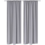  2 tamne zavjese s prostorom za šipku, 135 x 245, sive | shoptok.hr