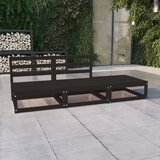 Maison Chic Seti vrtnega pohištva - Vrtna garnitura - Vrtni pohištvo set 3-delna črna trdna borovina, (21817915) | Shoptok.si