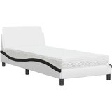 Krevet s madracem Dover bijelo-crni 90 x 200 cm od umjetne kože | Eponuda.ba