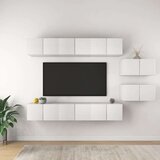 TV Komplet TV omaric 8-delni bela iverna plošča, (20730736) | Shoptok.si