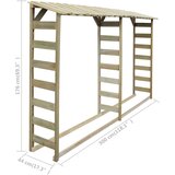  Spremište za drva 300 x 44 x 176 cm od impregnirane borovine | shoptok.hr