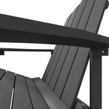  Stolica Adirondack s osloncem za noge HDPE antracit | shoptok.hr