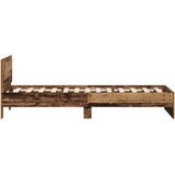  Okvir kreveta s uzglavljem s uzglavljem Staro drvo 90 x 190 cm | shoptok.hr